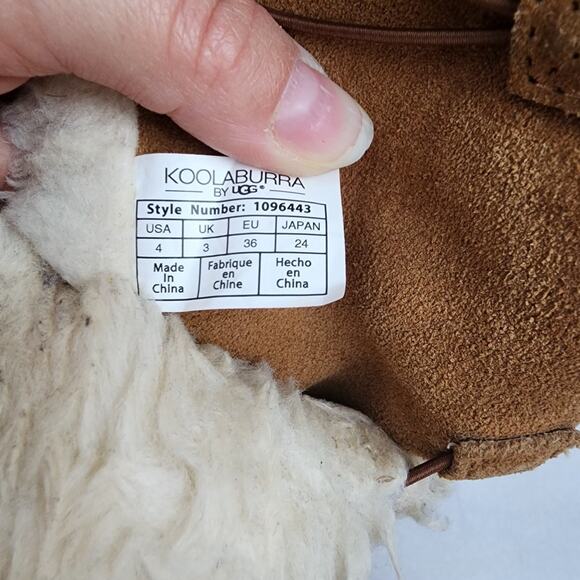 Koolaburra By UGG Boots Youth 4 Women's 6 Kinslei Tall Shearling Brown Comfort - Picture 9 of 10